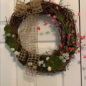 Handmade spring flower wreath